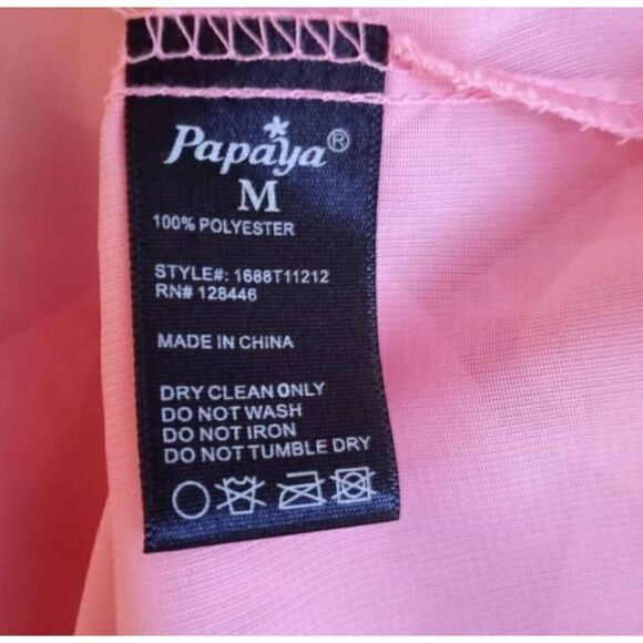 PAPAYA PINK SHEER TANK TOP SZ.M EUC - Picture 4 of 4